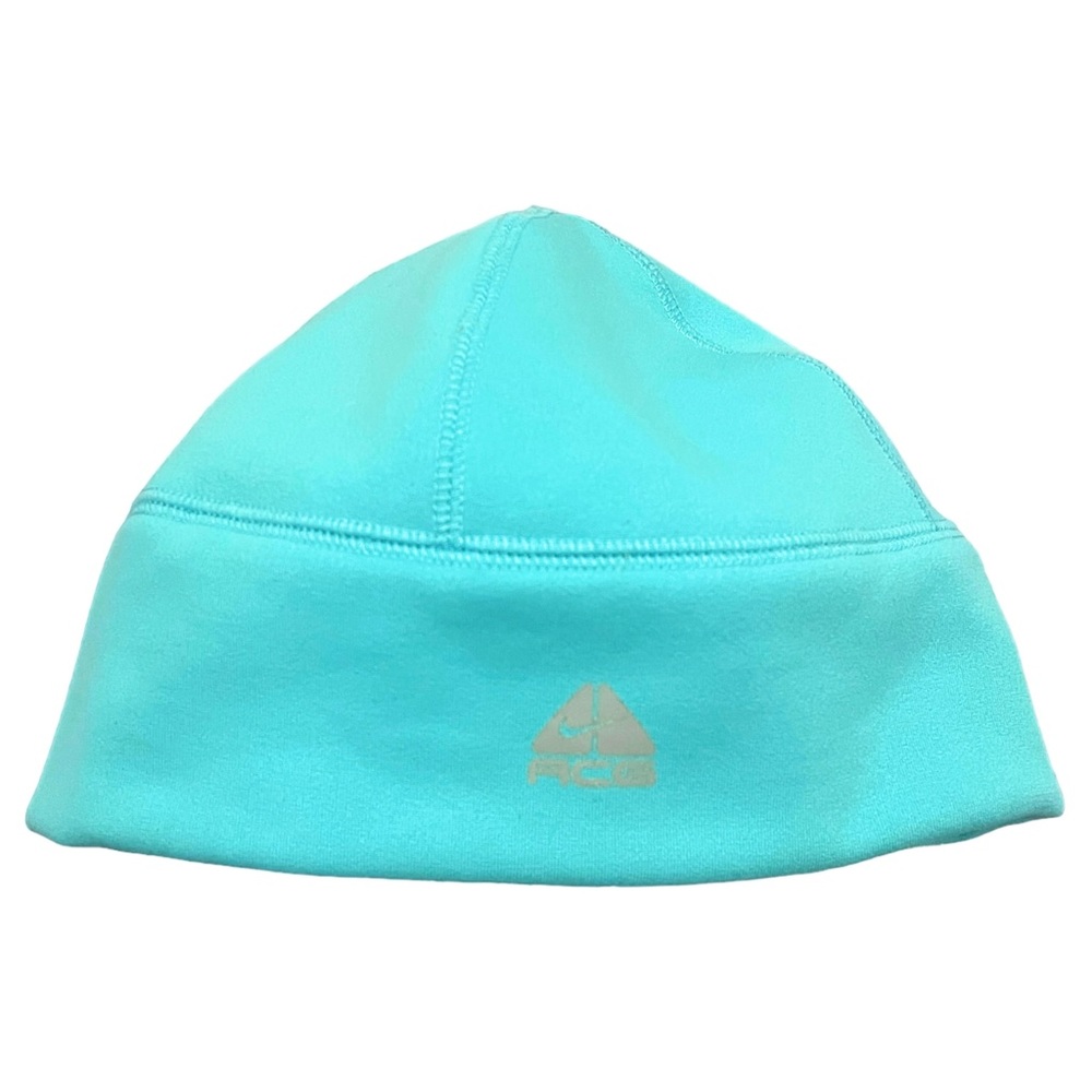 Nike ACG Vintage 90s Teal Green Tiffany Blue Fleece Beanie Hat Winter size OS